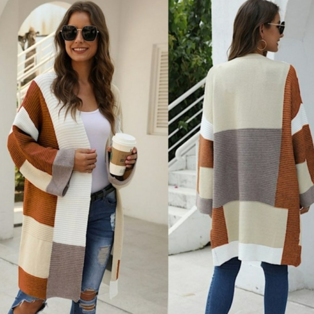 ✨COLORBLOCK OPEN SWEATER CARDIGAN✨